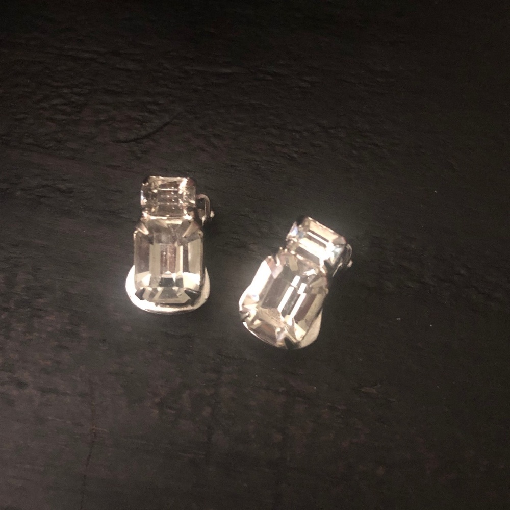 Rhinestone Clip-On Earrings